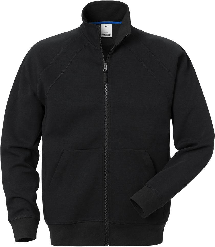 SWEATSHIRTJACKA 1756 DF SVART STL L