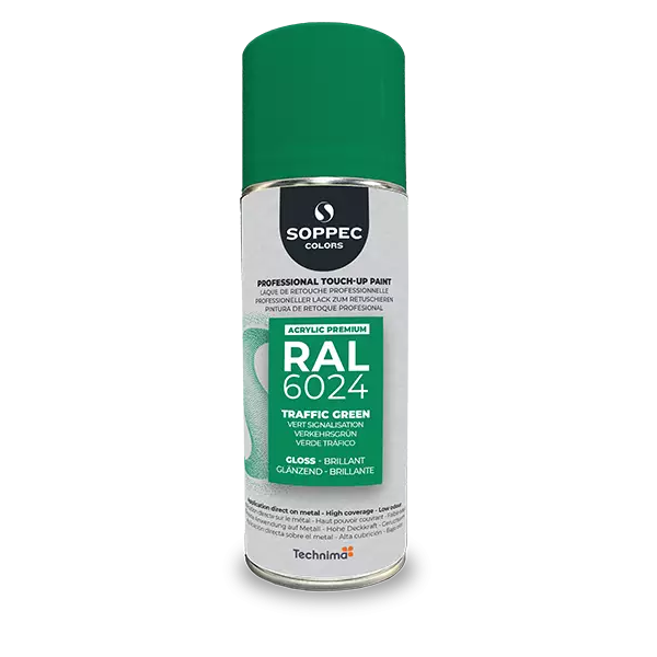 Industrial top coat Akryl RAL 6024 trafikgrön 400 ml