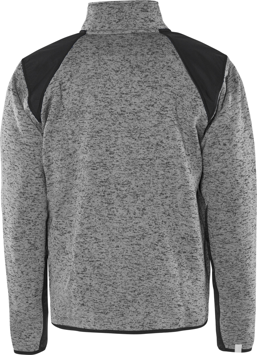 FLEECEJACKA 7451 PRKN GRÅ/SVART STL S
