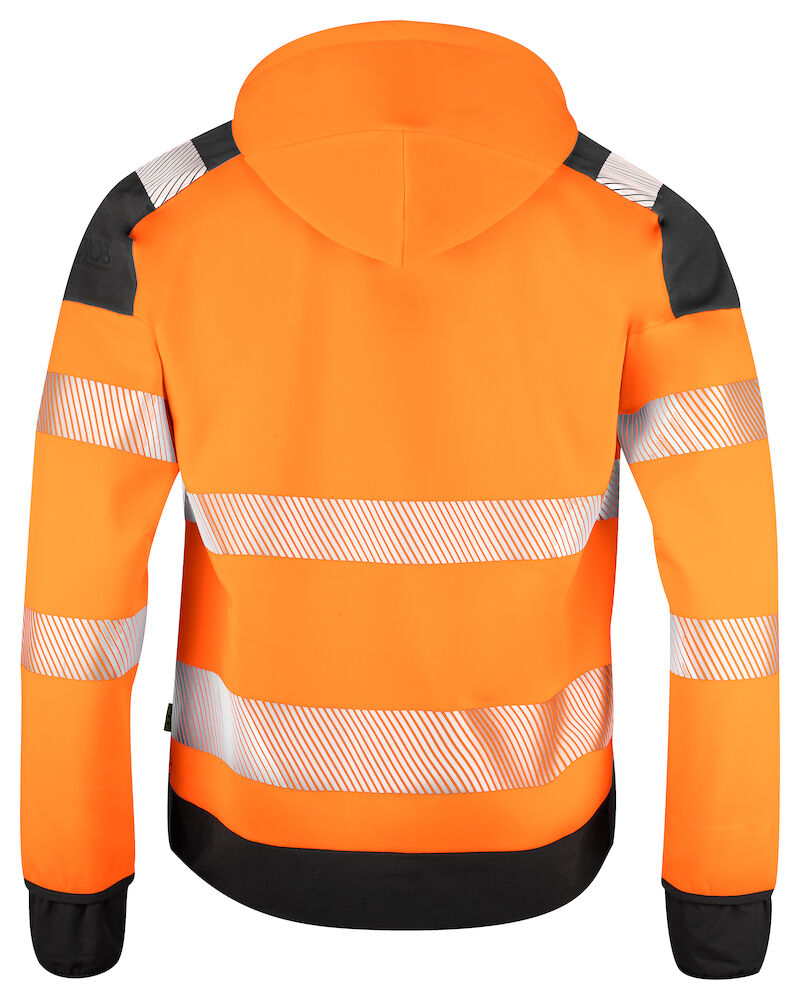 6110 Hoodjacka Orange/Svart XS