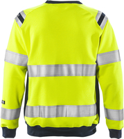 SWEATSHIRT FLAM 7076 SFLH VARSELGUL/MARIN STL XS