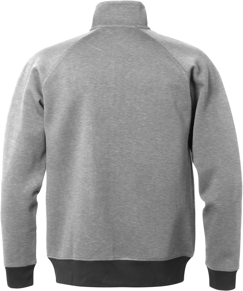 SWEATSHIRTJACKA 1756 DF LJUSGRÅ STL 2XL