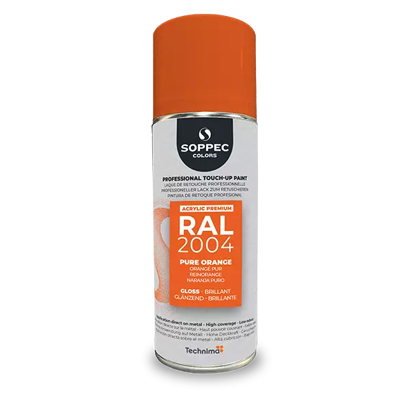 Industrial top coat Akryl RAL  2004 pure orange 400 ml