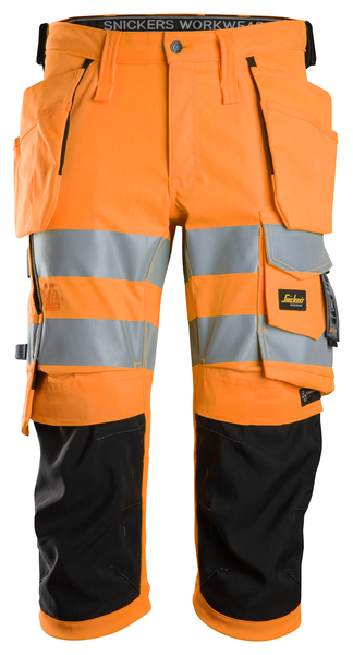 Piratbyxa stretch HF kl 2 Vars elorange/Svart Stl 44
