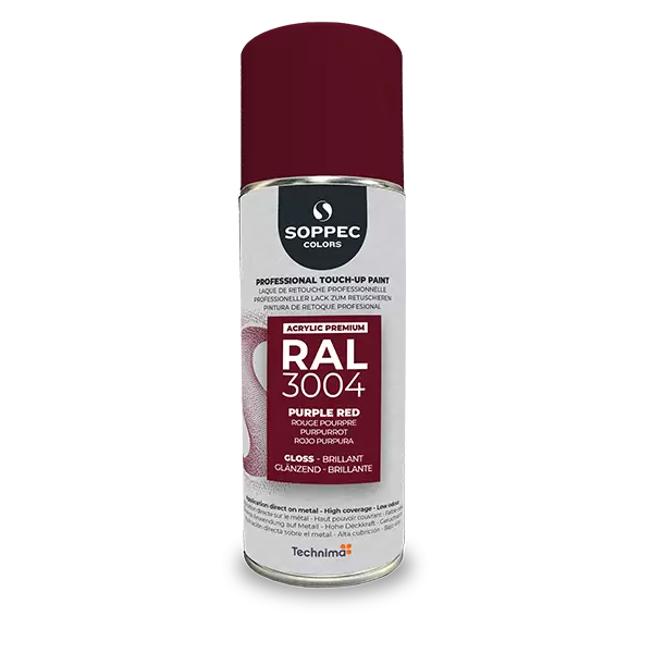 Industrial top coat Akryl RAL  3004 purpurröd 400 ml