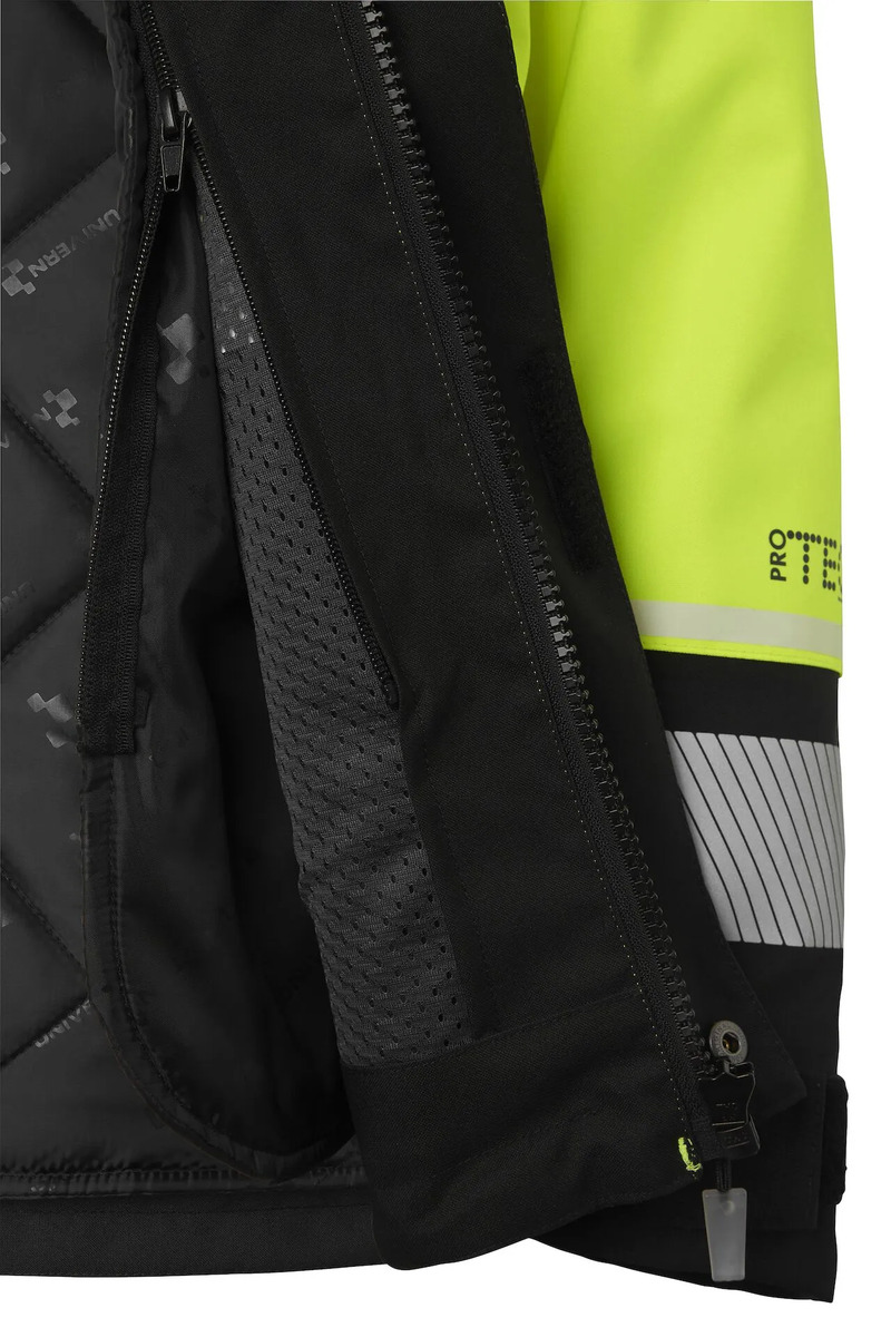 Vinterjacka Univern ProTec 2-in-1, kl2/3, gul/svart XS
