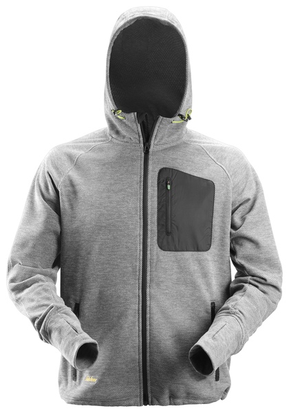 Hoodie Fleece FW Grå/Svart St l: S