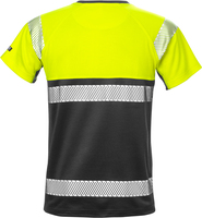 T-SHIRT VARSEL KL 1 7518 THV VARSELGUL/SVART STL S