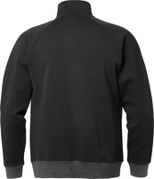 SWEATSHIRT KORT ZIP 1755 DF SVART/GRÅ STL 2XL