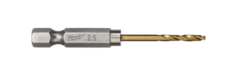 METALLBORR SW HSSG TIN 2,5MM 2 Slagtåliga HSS Titanium borr m