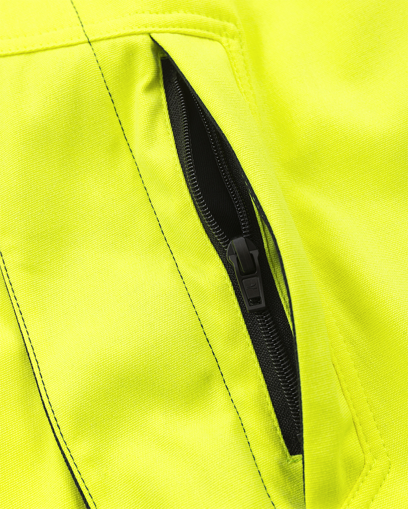 SOFTSHELLJACKA FLAM 4016 FSS VARSEL GUL/MARINBLÅ STL XS