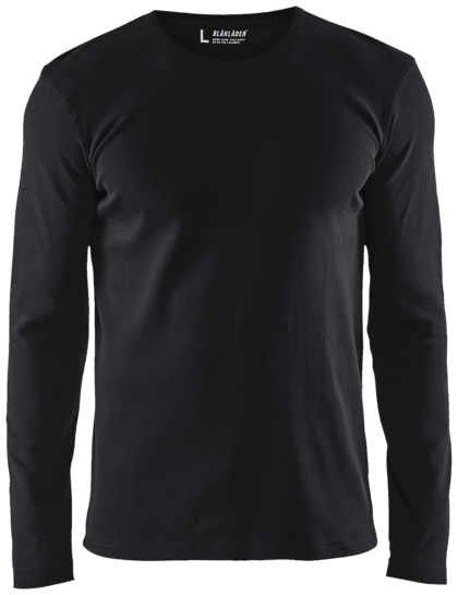 T-SHIRT 33141032 SVART L Lång ärm