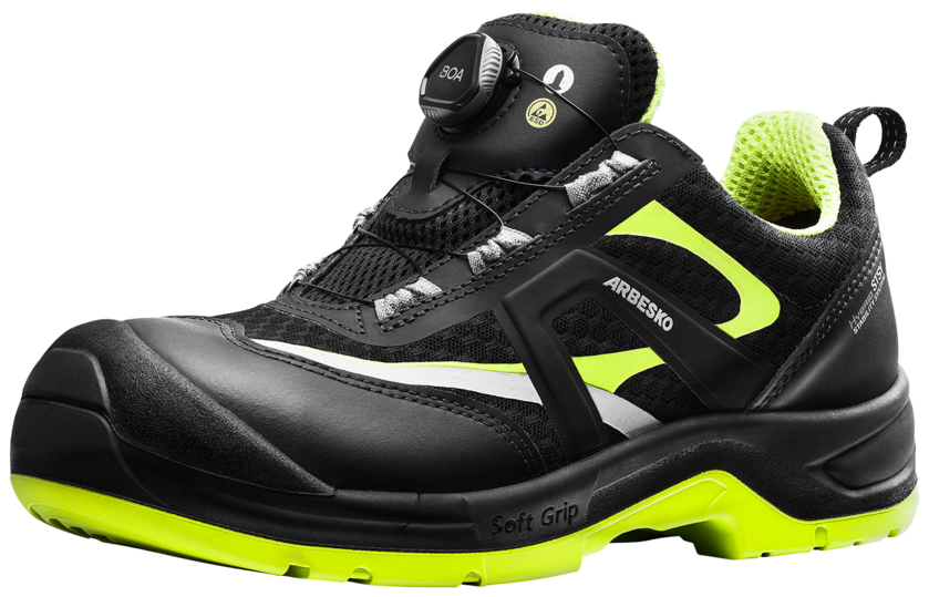 SKYDDSSKO 939 SVART/LIME 35