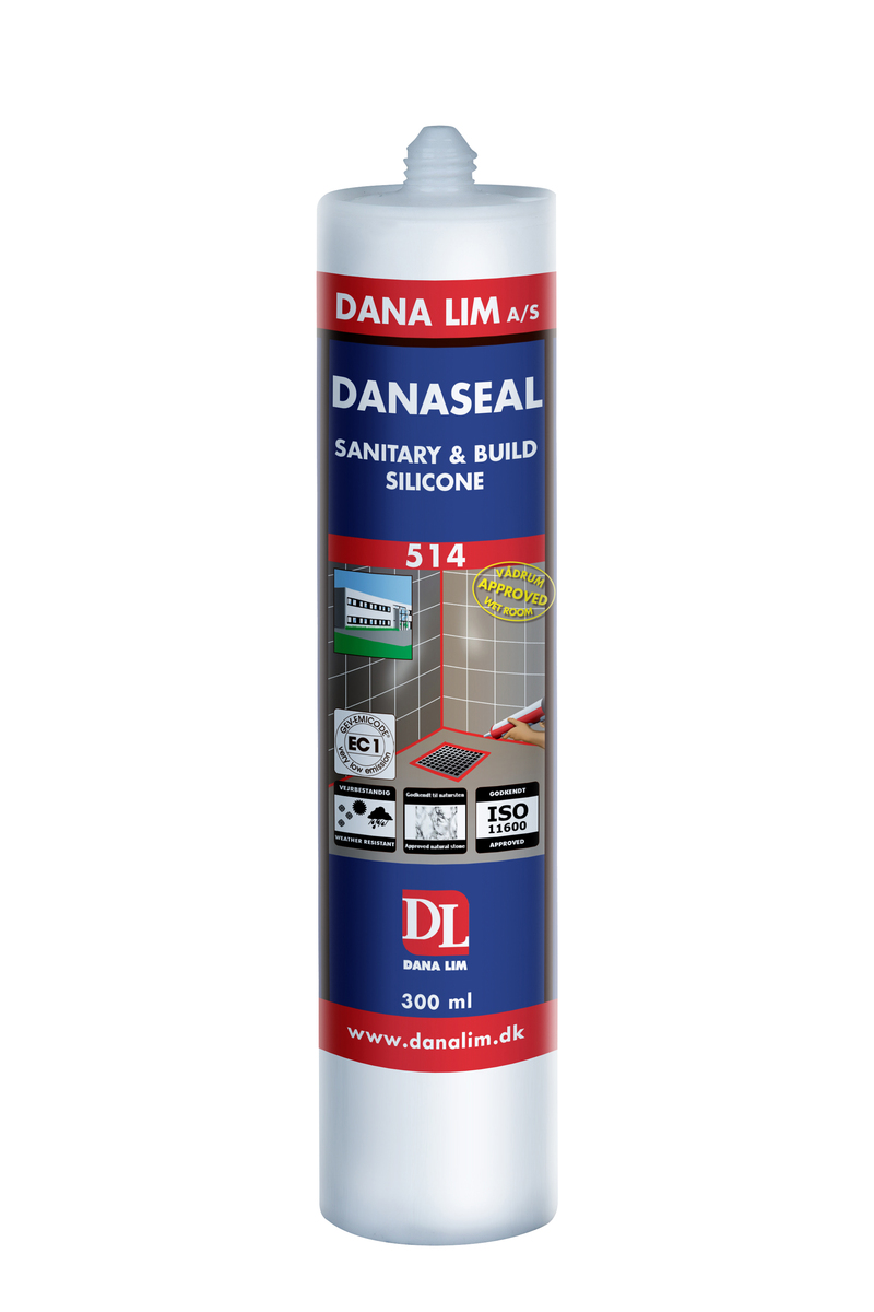 Våtrumsilikon 514 vit 300ml Danaseal