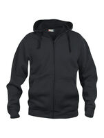 Basic Hoody FZ Herr Svart 4XL