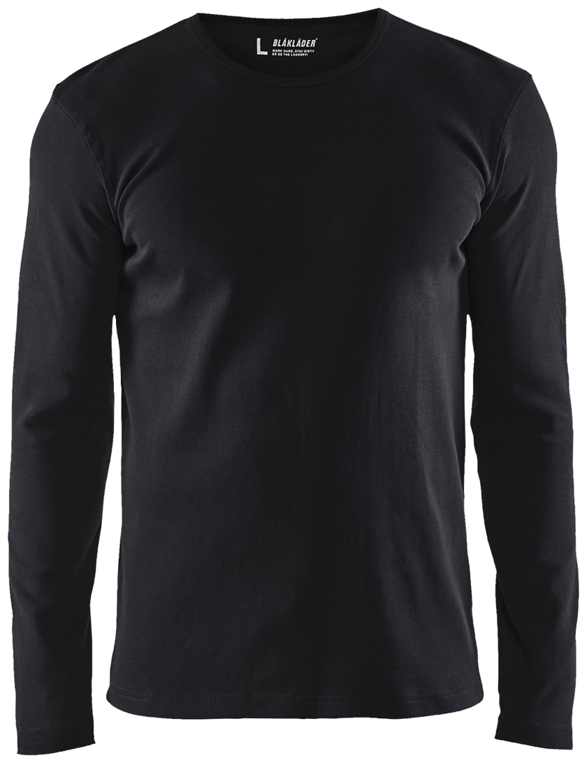 T-SHIRT 33141032 SVART L Lång ärm