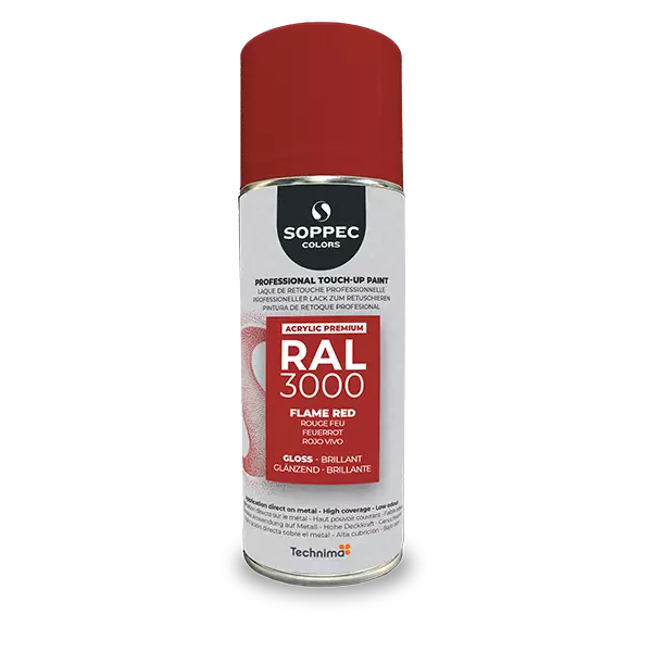 Industrial top coat Akryl RAL  3000 ELRÖD 400 ml