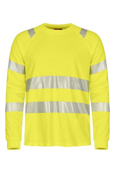 Flamskyddad T-shirt, lång ärm  HV Gul XS