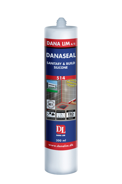 Våtrumsilikon 514 vit 300ml Danaseal