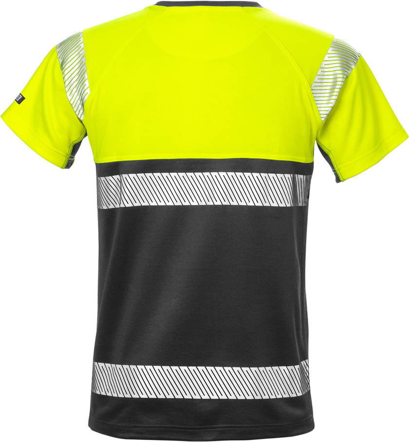 T-SHIRT VARSEL KL 1 7518 THV VARSELGUL/SVART STL S