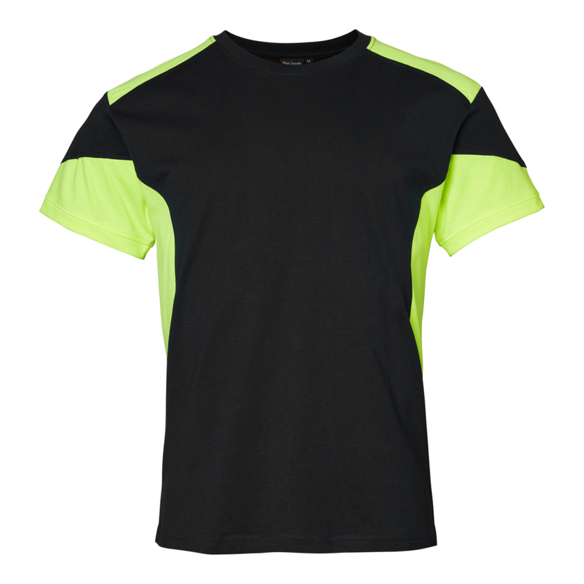 T-shirt 210 svart/gul XS