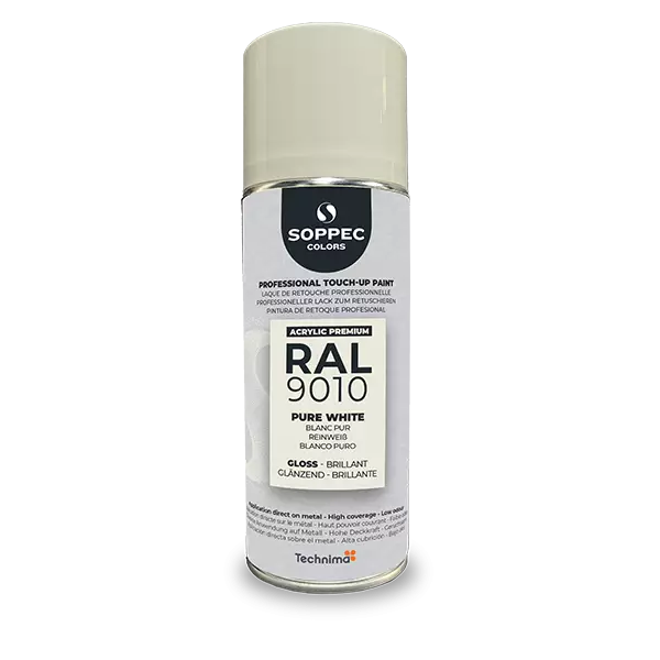 Industrial top coat Akryl RAL  9010 vit BLANK 400 ml