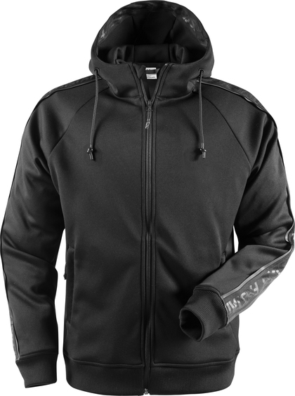 SWEATSHIRTJACKA HUVA 7464 SSL SVART STL 3XL